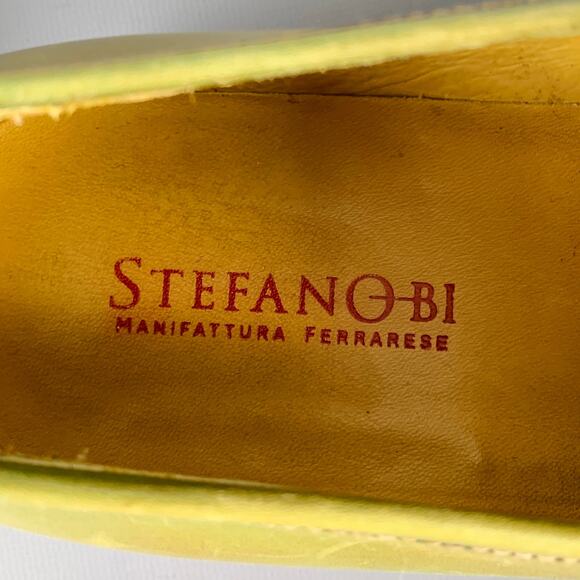 STEFANOBI Size 8.5 Green Leather Penny Loafers main image 7